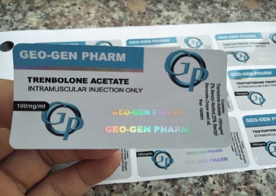 برچسب های ویال شیشه ای هولوگرام Geo Gen Pharma Design For 10ml Injection Vial Use
