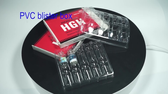 جعبه های بسته بندی تاول پلاستیکی شفاف براق برای ویال های 10 میلی لیتری X 4 عدد