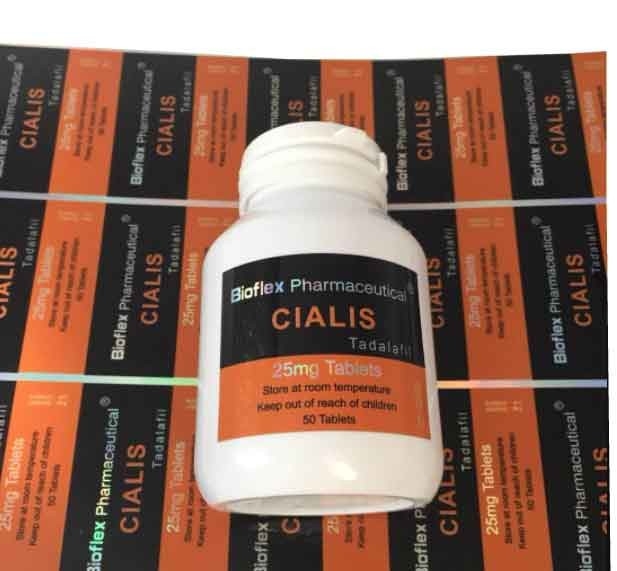 برچسب های سفارشی ویال Cialis Oral، برچسب های ویال 10ml برای دارویی Bioflex