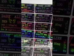 برچسب بطری نسخه ی چند رنگی مواد کاغذی فلز طلا