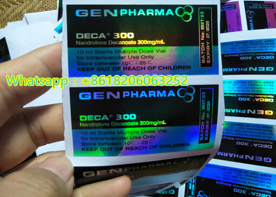 Multi Colored Prescription Bottle Label Matte Laminating Gold Foil Paper Material