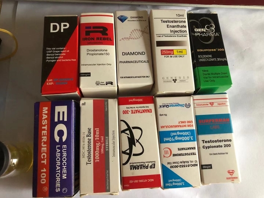طراحی رایگان جعبه های 10 میلی لیتر لیوان برای تست استروئید Cyp لیوان بسته بندی گزینه طراحی سفارشی