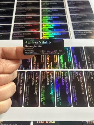 برچسب های 2 میلی لیتر شیشۀ سماگلوتید و تریزپاتید برای ذخیره سازی پپتید در کاغذ/ PET/ PVC