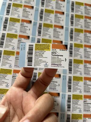 برچسب های بطری داروخانه Sustan را برای لیوان های 10 میلی لیتر تست کنید