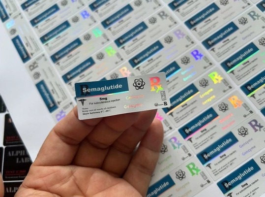 CJC1295 با DAC بطری کوچک برچسب روغن تزریقی با اثر لیزر