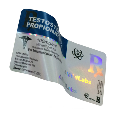 طراحی رایگان بدنسازی سفارشی SUS 250 برچسب های شیشاب آنابولیک تزریقی جعبه های UV Glossy PVC PP برچسب های چسبنده هولوگرافیک