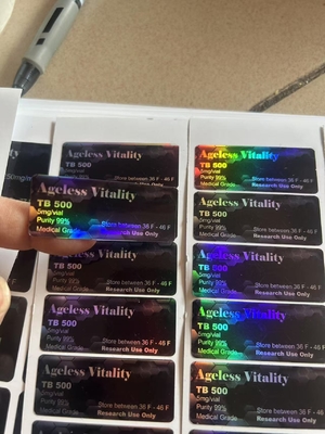 برچسب های 2 میلی لیتر شیشۀ سماگلوتید و تریزپاتید برای ذخیره سازی پپتید در کاغذ/ PET/ PVC