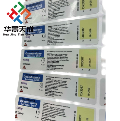 Anavar 5mg قرص بطری برچسب قرص برچسب های خوراکی برچسب های هولوگرام مواد چاپی ضد آب