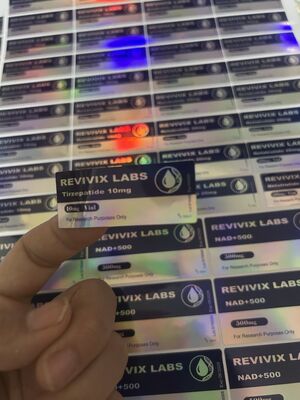 برچسب های شیشۀ پپتیدی Tirze  Patide 10mg برای بسته بندی دارویی