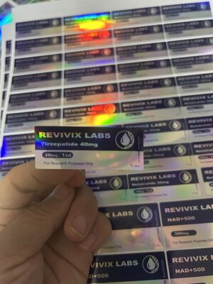 برچسب های شیشۀ پپتیدی Tirze  Patide 10mg برای بسته بندی دارویی