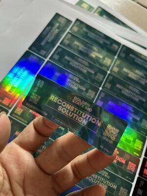 برچسب‌های ویال شیشه‌ای دارویی محلول بازسازی 10 میلی‌لیتری