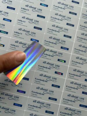 برچسب های لیزری GHK- CU 5MG با اثر درخشان