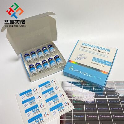 سوماتروپین Hgh 100iu برچسب ها و جعبه ای که حاوی 10 فالوور است