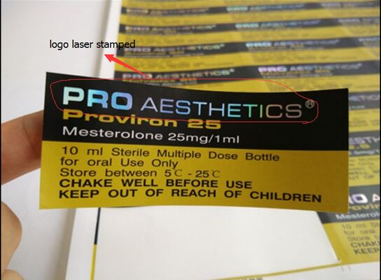 برچسب ویال شیشه‌ای 10 میلی‌لیتری N P P 100 میلی‌گرم 6x3 سانتی‌متر با انتخاب مواد مختلف