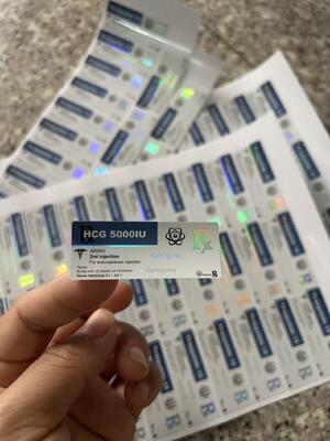 برچسب های شیشۀ پپتیدی خود چسبنده Pvc Glow 70mg