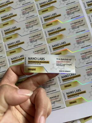 Tren enanthate 200  shinny Laser materail 10ml  vial labels