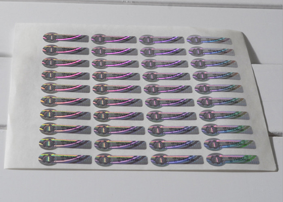 رنگ - تغییر برچسب ضد هالووژن امنیتی نقره ای با کد خراش خالی