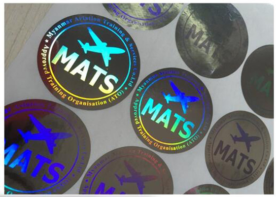 تابلوهای هولوگرام گرد 3D / برچسب ضد جعل با شماره های در حال اجرا