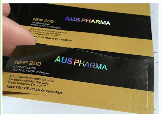 نشان‌واره فویل لیزری برچسب‌های چسب سفارشی / ویال برچسب‌های بطری رنگ سنتی