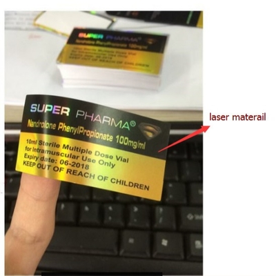 برچسب های بطری 10 میلی لیتر ضد آب طراحی ژن فارما برای بطری های شیشه ای