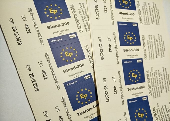 Matt Finish Lamination Paper برچسب ها بطری دارویی برای طراحی EP