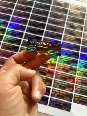 برچسب های بطری پپتید تزریقی 3 میلی لیتر با لاک درخشان برچسب Hg h سفارشی