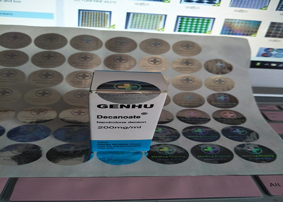 برچسب های هولوگرام مهر نقره ای برای بطری ها یا جعبه های 10 میلی لیتر