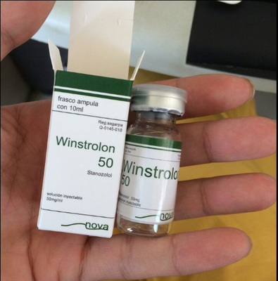 Winstrolon 50 روغن تزریقی 10 میلی لیتر برچسب ها و جعبه ها جعبه های کاغذی 10 میلی لیتر