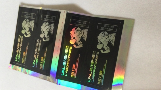 برچسب های 10 میلی لیتری با نقره / طوسی طلایی برای آزمایش E 250