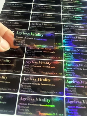 برچسب های لیوان تزریقی Hcg 2ml 3ml با برچسب چسبنده برای بسته بندی پپتید