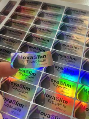 تیزپاتید 10 میلی گرم برچسب های لیوان با برچسب چسبنده برای بسته بندی پپتید