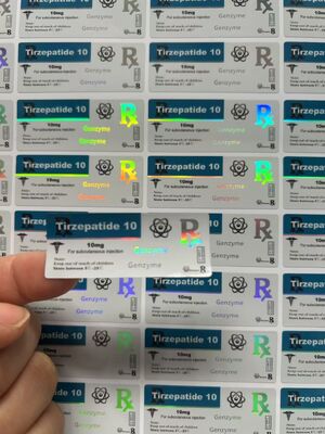 ضد آب H GH 200IU پپتید 2ML 3ML بطری لیبل ها پایان درخشان