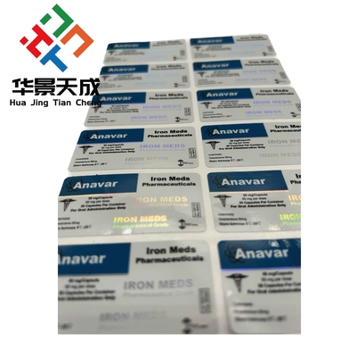 Anavar 5mg قرص بطری برچسب قرص برچسب های خوراکی برچسب های هولوگرام مواد چاپی ضد آب