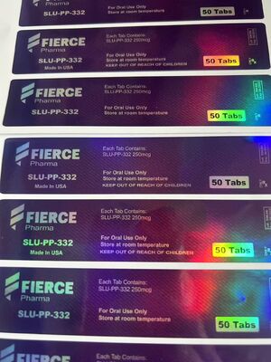 SARMs RAD-140 قرص دهان 50mg بطری های پلاستیکی برچسب های چاپ UV برچسب های بطری سفارشی