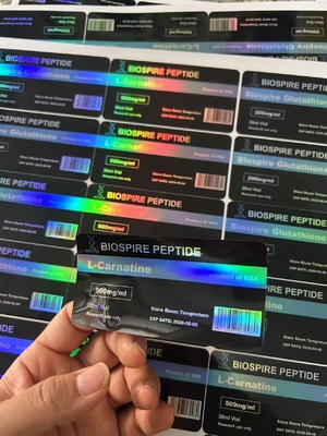 برچسب ویال ال-کارنیتین 500 میلیگرم/میلیلیتر 30 میلیلیتری با لوگو و طرح سفارشی