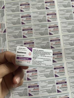 تزریق سوس 250 ویال استروئید برچسب های سفارشی برای بطری ها