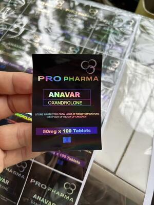 Anavar 50mg x100 قرص قرص برچسب های لیزر PET برچسب های U FOR