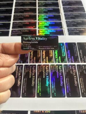 برچسب های شیشۀ پپتیدی 10 میلی گرم سماگلوتید با طراحی آزاد