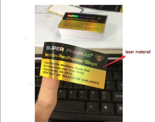 برچسب ویال شیشه‌ای 10 میلی‌لیتری N P P 100 میلی‌گرم 6x3 سانتی‌متر با انتخاب مواد مختلف