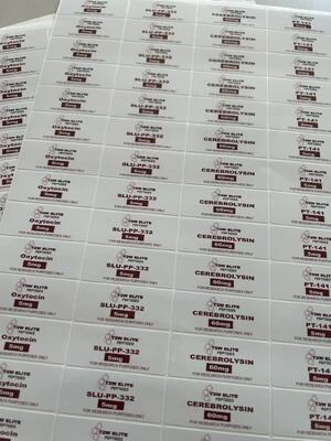 برچسب‌های پی‌وی‌سی اکسی‌توسین ۵ میلی‌گرم برای ویال‌های پپتید کوچک