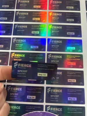 برچسب ویال پپتید BPC 157 5 میلی گرم