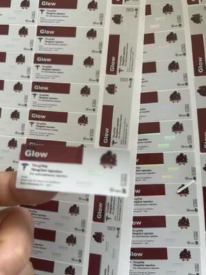 برچسب های شیشۀ پپتیدی خود چسبنده Pvc Glow 70mg