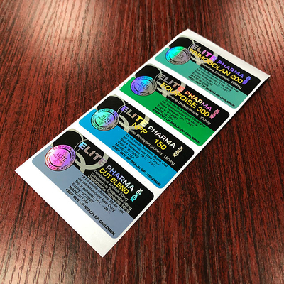 لیبل ویال 10 میلی لیتری بطری هولوگرام پت لیزری