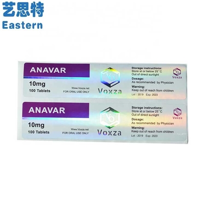 بطری قرص ویال چسب ضد آب برچسب ویال شیشه ای