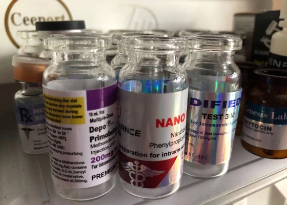 برچسب های ویال 10 میلی لیتری تست هولوگرام PET Enanthate